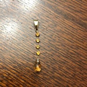 14k Gold Citrine Pendant